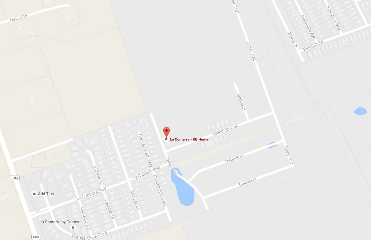 New Homes in La Conterra Georgetown Map
