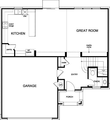 New Homes in La Conterra Georgetown PLAN 2183 1st floor