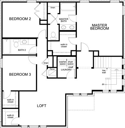 New Homes in La Conterra Georgetown PLAN 2183 2nd floor