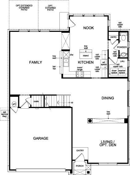 PLAN 3125 New Homes In Berry Creek Georgetown 1st floor