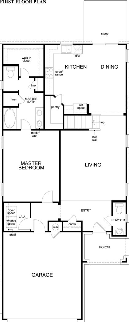 Plan 2495 New Homes in Villas at Star Ranch 1st Floor