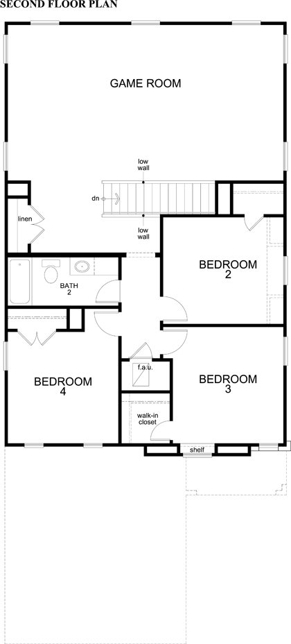 Plan 2495 New Homes in Villas at Star Ranch 2nd Floor